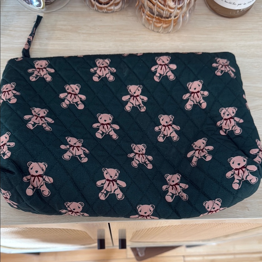 Quilted Teddy Bear Pouch